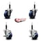 Service Caster 3'' Solid Poly Wheel Swivel 3/4'' Expanding Stem Caster Set 2 Brakes, 4PK SCC-EX20S314-SPUS-2-TLB-2-34 - alternate 4